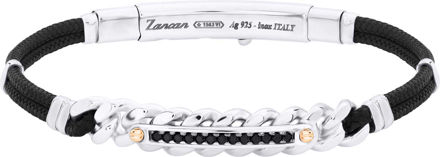 Мужской серебряный браслет Zancan EXB795R-NE-ucenka cо шпинелью