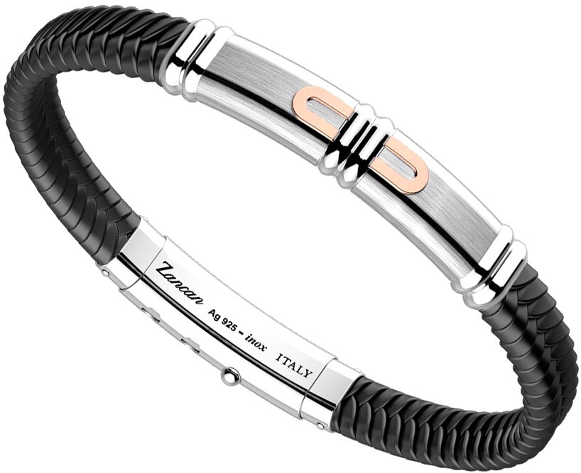 Мужской серебряный браслет Zancan EXB931R-TI с золотом