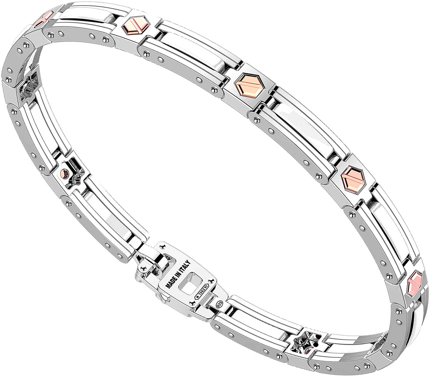 Мужской серебряный браслет Zancan KXB050R-B