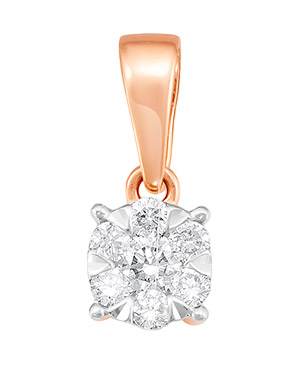 Золотая подвеска Zolotye uzory 01-03-0011-00 с бриллиантами