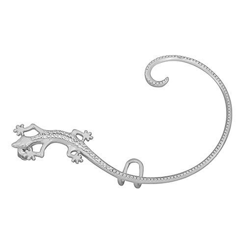 Серебряные серьги-каффы ''Ящерица'' Zolotye uzory 90-02-4657-00 с кубическим цирконием