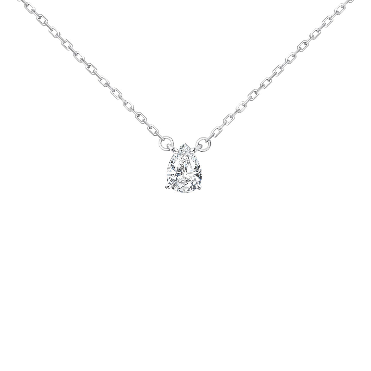 Серебряное колье с подвеской Zolotye uzory 90-69-0014-00 с кубическим цирконием