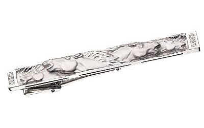 Серебряный зажим для галстука Альдзена Z-35001