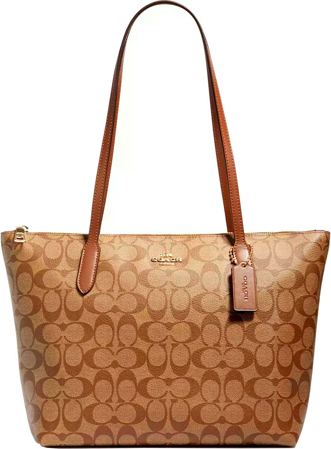 Женская сумка COACH 4455IME74-GOLD-KHAKI-SADDLE