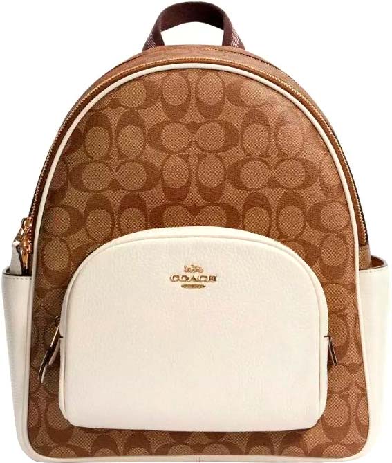 Женский рюкзак COACH 5671IMDJ8-GOLD-KHAKI-SADDLE