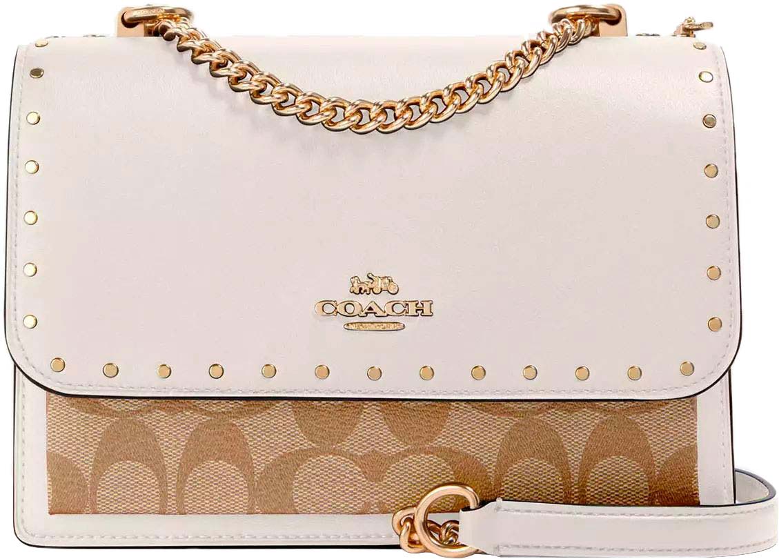 Женская кожаная сумка COACH 90400IMOT4-GOLD-LIGHT-KHAKI-MULTI