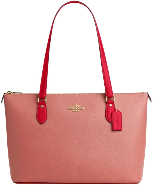 Женская кожаная сумка COACH CAR35IMXVM-CORAL
