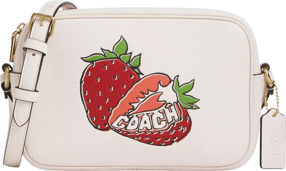 Женская кожаная сумка COACH CBA65IMCAH-GOLD-CHALK-MULTI