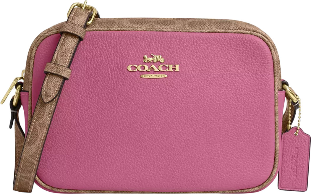 Женская кожаная сумка COACH CBM24IMY3K-SILVER-PINK-MULTI