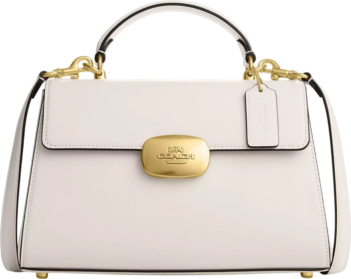 Женская кожаная сумка COACH CP006IMCHK-GOLD-CHALK