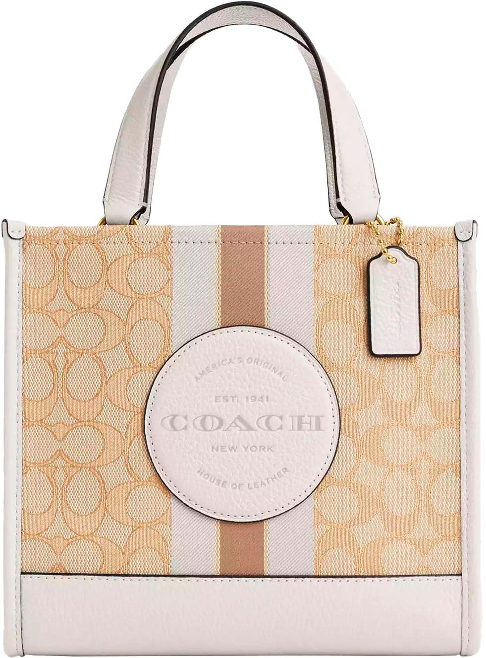 Женская сумка COACH CQ878IMDQC-GOLD-LIGHT-KHAKI-CHALK