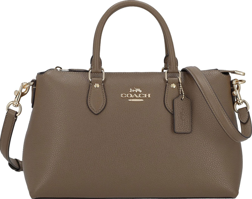 Женская кожаная сумка COACH CR156IMV2R-DARK-STONE