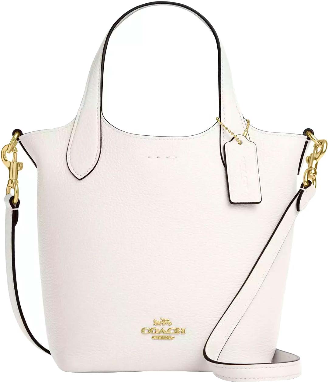 Женская кожаная сумка COACH CR168IMCHK-GOLD-CHALK
