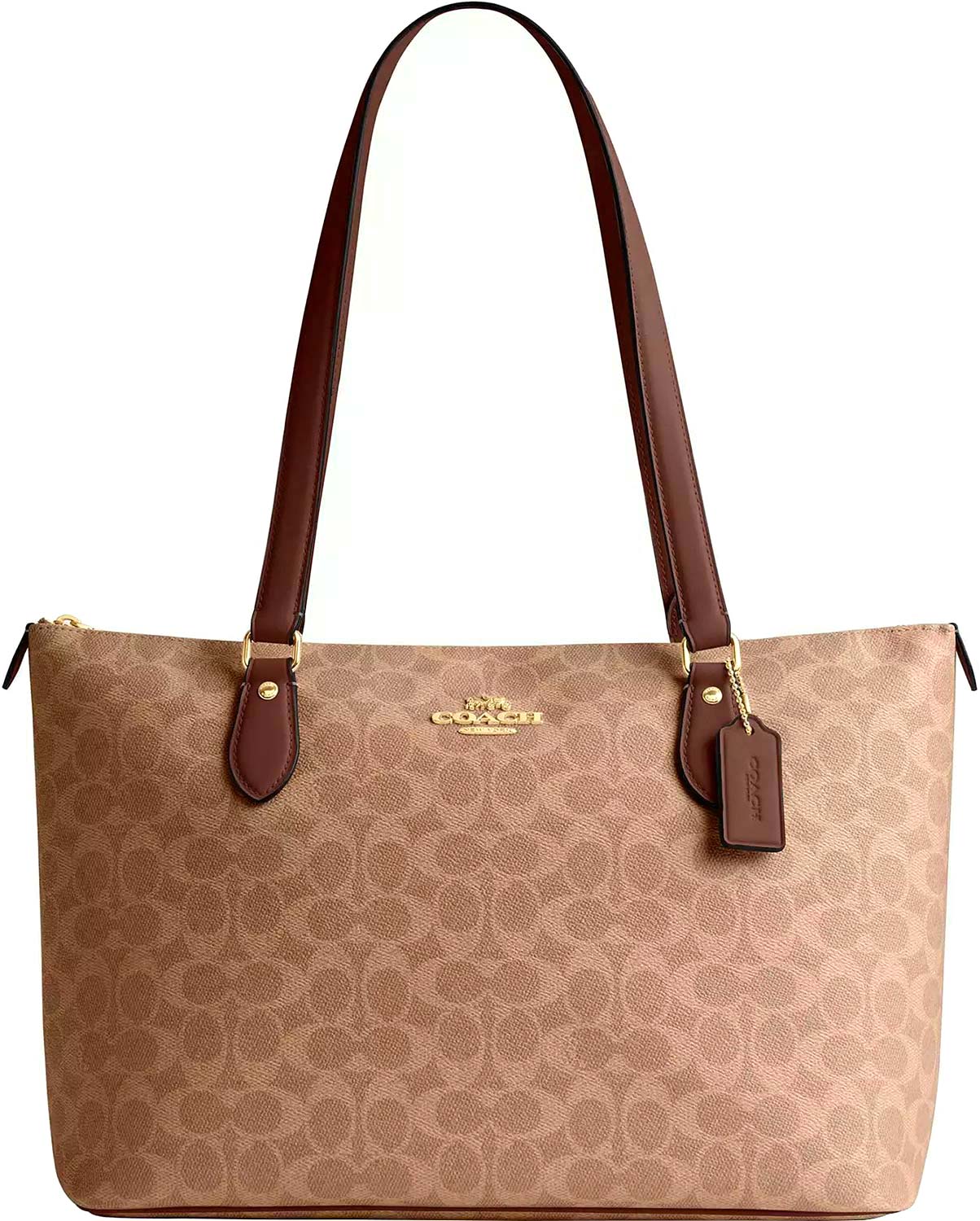 Женская сумка COACH CS187IME74-GOLD-KHAKI-SADDLE