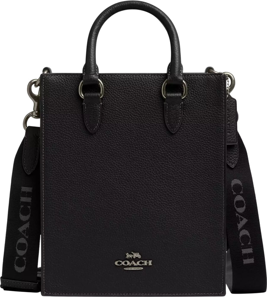 Мужская кожаная сумка COACH CT910QBBK-BLACK