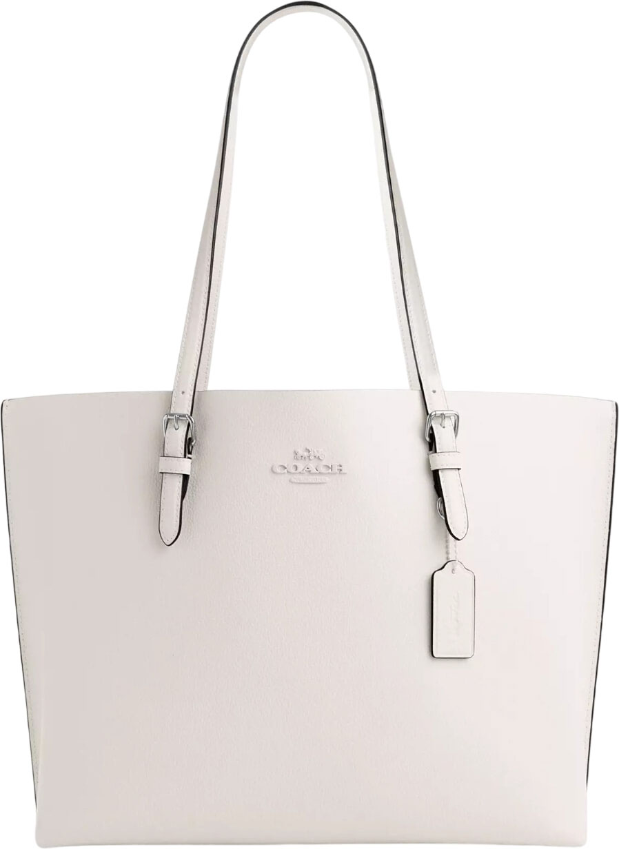 Женская кожаная сумка COACH CV968SVHA-CHALK