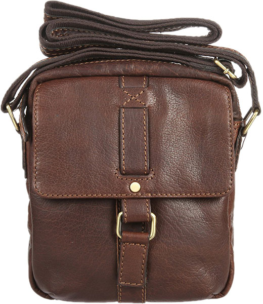 Мужская кожаная сумка Gianni Conti 1072355-brown