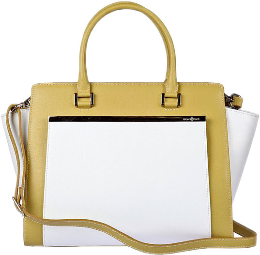 Женская кожаная сумка Gianni Conti 494406-kiwi-white