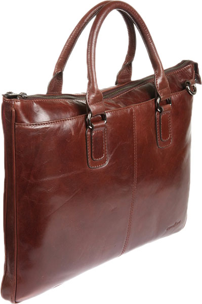 Мужская кожаная сумка Gianni Conti 701179-brown