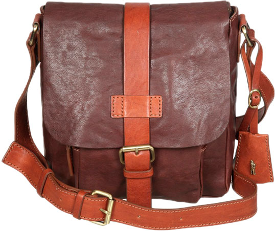 Мужская кожаная сумка Gianni Conti 992464-dark-brown-leather