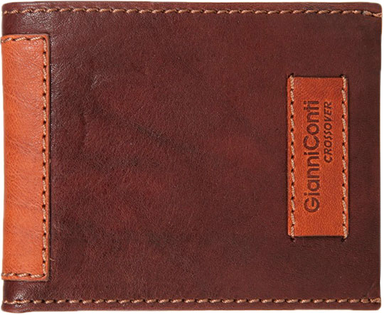Мужской кожаный кошелек Gianni Conti 997111-dark-brown-leather