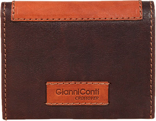 Мужской кожаный кошелек Gianni Conti 997117-dark-brown-leather