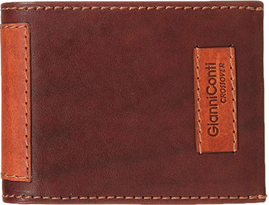 Мужской кожаный кошелек Gianni Conti 997144-dark-brown-leather