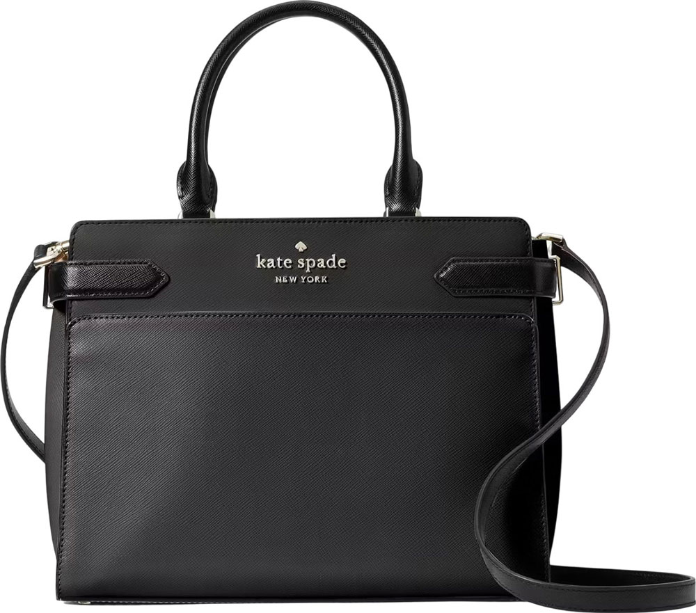 Женская кожаная сумка Kate Spade KS-WKRU6951-BLACK