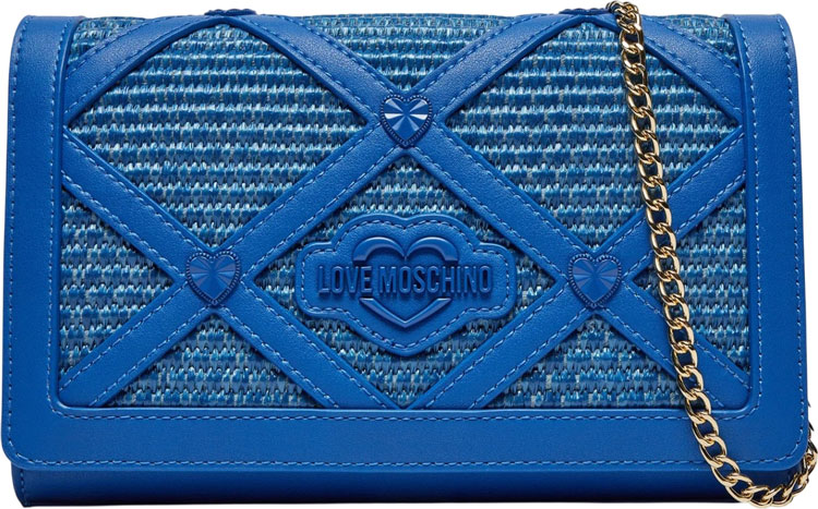 Женская сумка LOVE MOSCHINO JC4314PP0IKO171A-RAFFIA-PU-ZAFFIRO