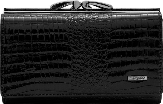 Женский кожаный кошелек Malgrado 55020-5-46-Black