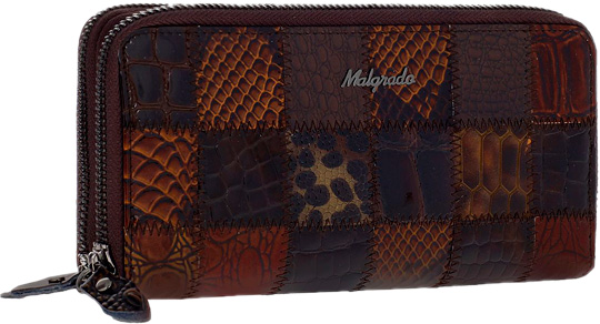 Женский кожаный кошелек Malgrado 73007-490A-Coffee