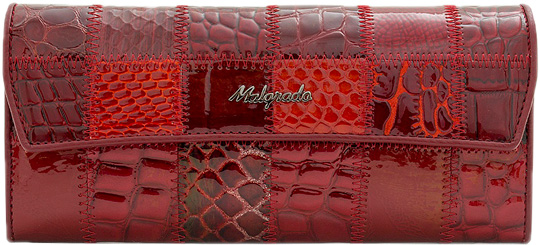 Женский кожаный кошелек Malgrado 75504A-444A-Red