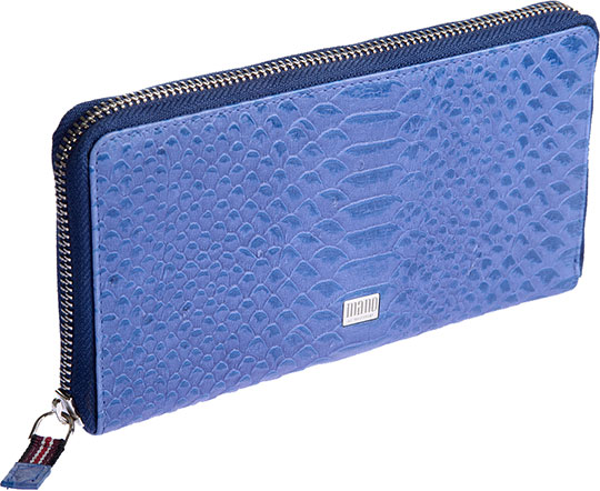Женское кожаное портмоне Mano 20151-croco-blue