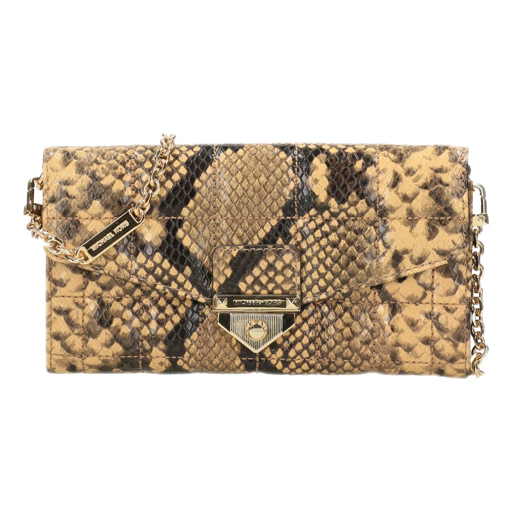 Женский кожаный клатч Michael Kors 32T1L1SC9N-CAMEL