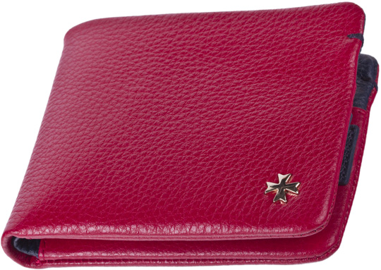 Женское кожаное портмоне Narvin 9679-n-polo-red-d-blue
