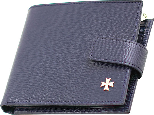 Мужское кожаное портмоне Narvin 9683-n-prada-d-blue