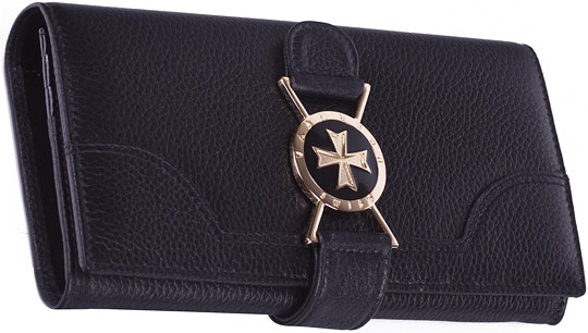 Женское кожаное портмоне Narvin 9567-polo-black