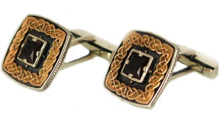 Серебряные запонки Persian ZSZ204-GRANAT