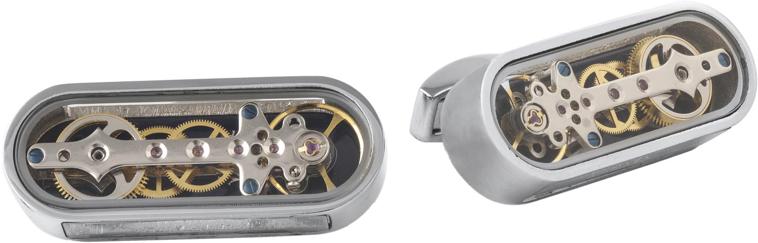 Стальные запонки Tateossian CL9154