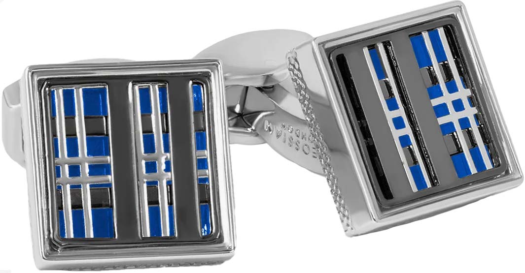 Запонки Tateossian RT-CF-GUB-TWE0001-BLUE-NA