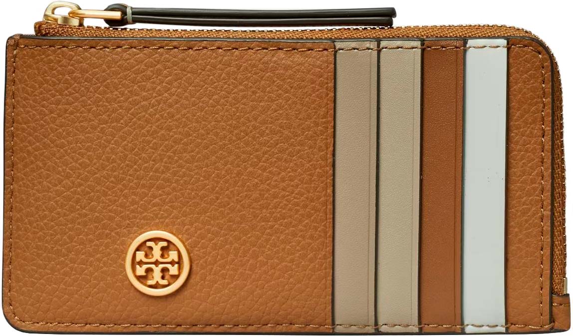 Женская кожаная визитница TORY BURCH 146012-202-TIGER-EYE