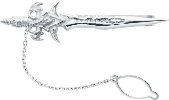 Серебряный зажим для галстука Воронин Голд SZ1056