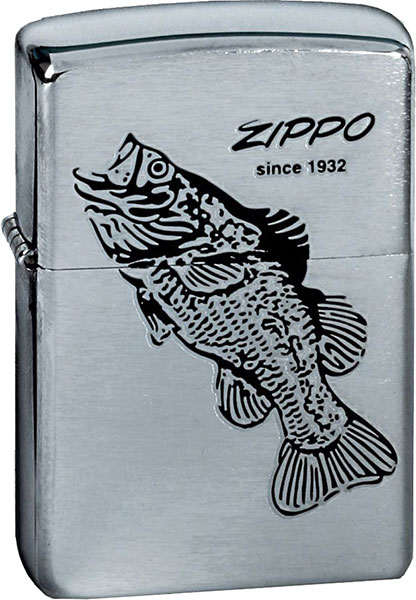 Бензиновая зажигалка Zippo Z_200-Black-Bass