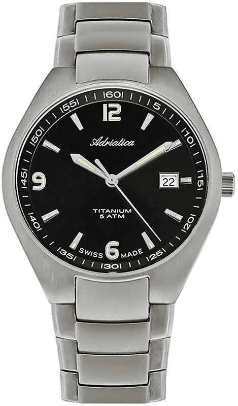 Швейцарские титановые наручные часы Adriatica A1069.4154Q
