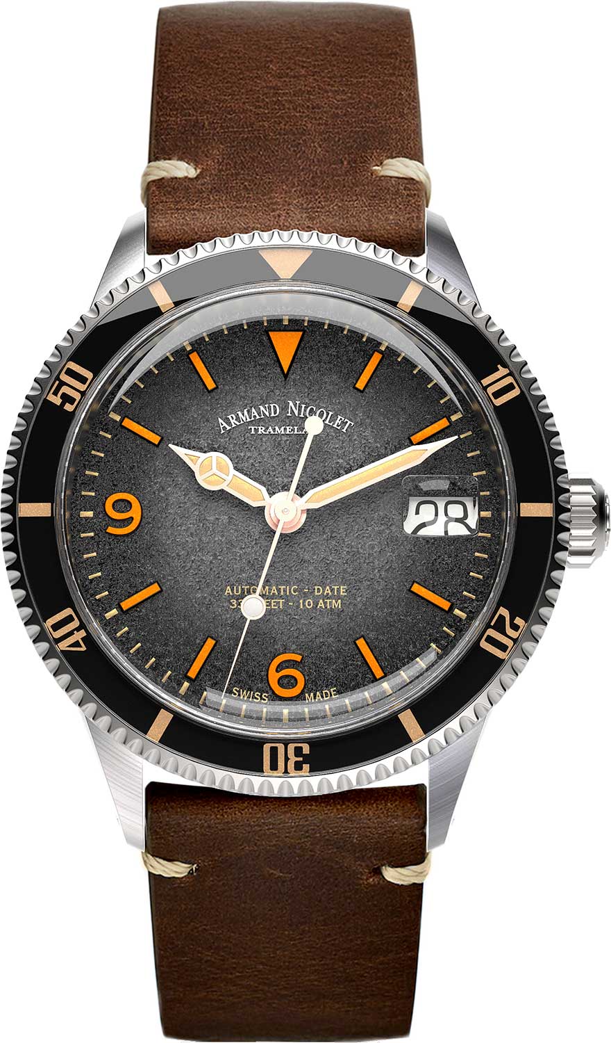 Швейцарские механические наручные часы Armand Nicolet A500ANAA-NS-BP19500MAC