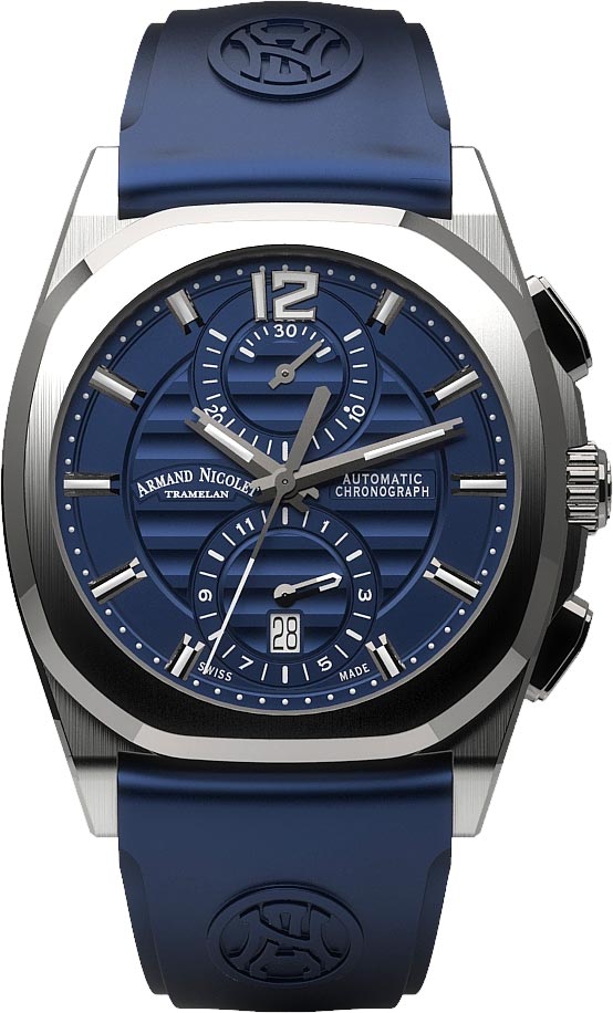 Швейцарские механические наручные часы Armand Nicolet A668AAA-BU-GG4710U с хронографом