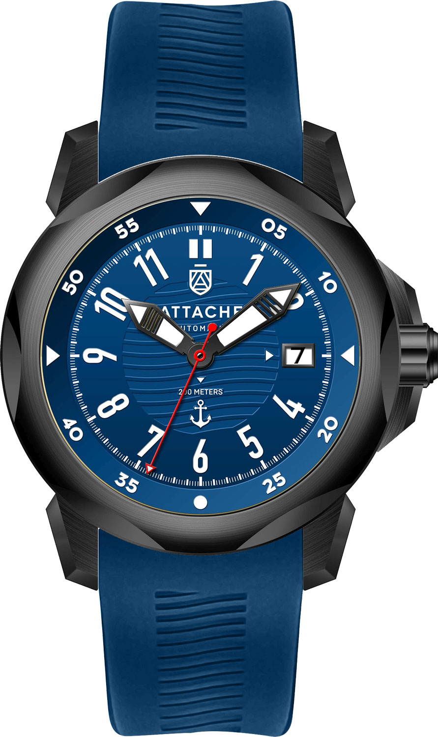 Российские механические наручные часы ATTACHE MARINE-AUTO-BBLUE1
