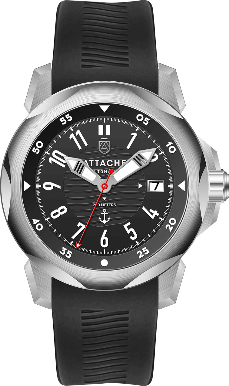 Российские механические наручные часы ATTACHE MARINE-AUTO-SBLACK1