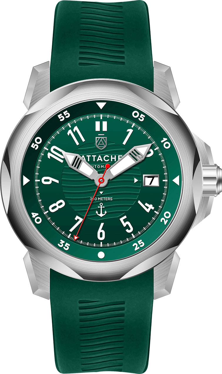 Российские механические наручные часы ATTACHE MARINE-AUTO-SGREEN1