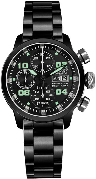 Швейцарские механические наручные часы Aviator P.4.06.5.043 с хронографом